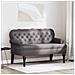 Panca Chesterfield Grigio 119.5 x 64.5 x 75 cm Pelle Sintetica - Foto miniatura 2
