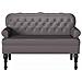 Panca Chesterfield Grigio 119.5 x 64.5 x 75 cm Pelle Sintetica - Foto miniatura 4
