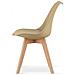Sedia RIXK - Design moderno beige scuro con gambe in faggio x 2 - Foto miniatura 6