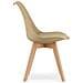 Sedia RIXK - Design moderno beige scuro con gambe in faggio x 2 - Foto miniatura 8