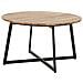 Tavolino Rotondo In Metallo E Legno 80x80x45h Cm - Foto miniatura 1
