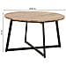 Tavolino Rotondo In Metallo E Legno 80x80x45h Cm - Foto miniatura 3