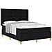 Letto a molle con materasso Nero 160 x 200 cm Tessuto - Foto miniatura 1