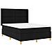 Letto a molle con materasso Nero 160 x 200 cm Tessuto - Foto miniatura 3