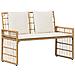 Set di Mobili da Esterno 4 pcs Naturale e Bianco Crema - Foto miniatura 6