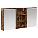 Set di Armadi da Bagno con lo scaffale 3 pcs 126 x 16 x 62.5 cm - Foto miniatura 1