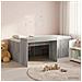 Letto alto per bambini con scrivania Sonoma grigio - Foto miniatura 2