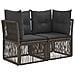 Set Divano da Giardino 14 pcs Grigio polyrattan - Foto miniatura 3