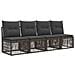 Set Divano da Giardino 14 pcs Grigio polyrattan - Foto miniatura 4