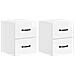 Mobiletto da notte a muro 2 pcs Bianco Lucido 34,5 x 33 x 40 cm - Foto miniatura 1