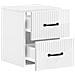 Mobiletto da notte a muro 2 pcs Bianco Lucido 34,5 x 33 x 40 cm - Foto miniatura 4