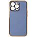 Custodia Colorata Per Illuminazione, Per Samsung Galaxy A73 5g, Cover In Gel Con Cornice Dorata Blu. - Foto miniatura 2