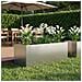 Vaso da giardino Argento 80 x 30 x 30 cm Acciaio Inox - Foto miniatura 2