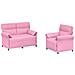 Set di divani 2 pz Rosa Tessuto - Foto miniatura 1