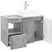 Set di mobili per il bagno 2 pz Grigio Cemento - Foto miniatura 4