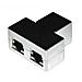 Adattatore Da 1 Connettore 8 Poli Femmina A 2 X 8 Poli Femmina Schermato Cat 5E - Foto miniatura 1