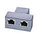 Adattatore Da 1 Connettore 8 Poli Femmina A 2 X 8 Poli Femmina Schermato Cat 5E - Foto miniatura 2