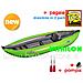 Canoa Gonfiabile Twist1 Verde Con Pinna 043948-g (1c/11c) + Pagaia Touring-2 Div. In 2 Parti + Pompa - Foto miniatura 1