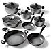 Set Di Stoviglie In Alluminio Con Pentolini, Casseruole, Padella, Padella Per Stufati, Padella Per Friggere, Casseruola Quadrata - Foto miniatura 4