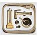 Ottone Colore Oro Rubinetto Bidet Miscelatore Ceramica 1,2m Tubo Flessibile - Foto miniatura 2