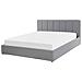 Letto Contenitore In Tessuto Grigio Chiaro 160 X 200 Cm Dreux - Foto miniatura 2