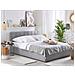 Letto Contenitore In Tessuto Grigio Chiaro 160 X 200 Cm Dreux - Foto miniatura 4
