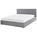 Letto Contenitore In Tessuto Grigio Chiaro 160 X 200 Cm Dreux - Foto miniatura 12