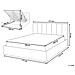 Letto Contenitore In Tessuto Grigio Chiaro 160 X 200 Cm Dreux - Foto miniatura 5
