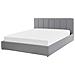 Letto Contenitore In Tessuto Grigio Chiaro 160 X 200 Cm Dreux - Foto miniatura 6