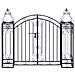 Cancello Ornamentale da Giardino Ferro Battuto 22x20,5x100 cm - Foto miniatura 1