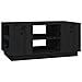 Tavolino Da Salotto Nero 90x49x40,5 Cm Legno Massello Di Pino - Foto miniatura 2