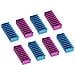 Alette di Raffreddamento Autoadesive RAM Cooler Colore Blu / Porpora 8 Pezzi - Foto miniatura 2