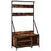 Appendiabiti Con Porta Scarpe Rovere Fumo 100x41x184 Cm - Foto miniatura 2