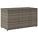 Armadietto Portaoggetti Giardino Grigio 110x55x60,5 Polyrattan - Foto miniatura 7