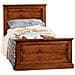 Letto Singolo Classico Legno Tinta Noce L. 103 H 110 P 209 - Foto miniatura 1