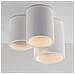 Lampadario Da Soffitto 3 Cilindri In Gesso Verniciabile Supporto Faretto Gu10 - Foto miniatura 1