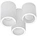 Lampadario Da Soffitto 3 Cilindri In Gesso Verniciabile Supporto Faretto Gu10 - Foto miniatura 2