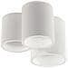 Lampadario Da Soffitto 3 Cilindri In Gesso Verniciabile Supporto Faretto Gu10 - Foto miniatura 3