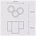 Lampadario Da Soffitto 3 Cilindri In Gesso Verniciabile Supporto Faretto Gu10 - Foto miniatura 7