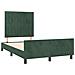 Giroletto Con Testiera Verde Scuro 120x190 Cm In Velluto - Foto miniatura 3