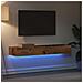 Mobili Porta TV con Luci LED 2 pz Legno Antico 60x35x15,5 cm - Foto miniatura 3