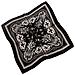 Elegante Sciarpa Quadrata Paisley - 70x70cm Blu Navy   Black - Foto miniatura 1