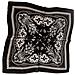 Elegante Sciarpa Quadrata Paisley - 70x70cm Blu Navy   Black - Foto miniatura 3