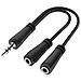 00200349 Cavo Audio 015 M 3.5mm 2 X 3.5mm Nero (3.5mm Jack Splitter Cable 3.5mm Jack Male To 2x 3.5mm Jack Fem - Foto miniatura 1