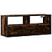 Mobile Tv Rovere Fumo 100x31x39,5cm Legno Multistrato E Metallo - Foto miniatura 2
