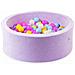 Ballenbak 90x30 Fluweel Zacht Paars Met Ballen 200 St. (roze, Geme Leerd, Geel, Babyblauw, Zeemeermineffect) - Foto miniatura 1