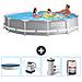 Piscina Fuori Terra - In Giro - 366x366x76 Cm - Grigio - Include Accessori Coordinati Cb53 - Foto miniatura 1