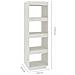 Lusso Casadino -  Libreria/divisorio Bianco 40x35x135cm In Legno Massello Di Pino - Foto miniatura 7