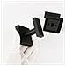 Set Di 4 Ganci Da Parete Quadrati Neri Con Viti - Foto miniatura 5