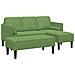Divano da giardino  con panca e cuscini in velluto verde chiaro L, Divano a 3 posti  con chaise in velluto verde chiaro 160 cm, Panca  verde chiaro 113x57x39 cm in velluto - Foto miniatura 1